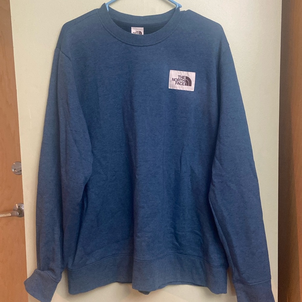 North face crewneck blue men’s XL